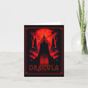 Cartão Dracula Gothic Horror Vamire Art - halloween Vampi