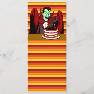 Cartão Dracula Vampire Cartoon Halloween Aniversário