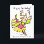Cartão Drag Queen Funny Birthday<br><div class="desc">Esta carta engraçada é especialmente para a sua amiga da rainha do gênero. Dentro, nós escrevemos a mensagem certa para falar com o momento, mas no caso de precisar de algo pessoal, você pode personalizá-lo com suas próprias palavras.</div>