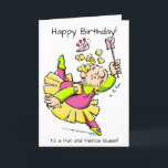 Cartão Drag Queen Funny Birthday<br><div class="desc">Esta carta engraçada é especialmente para a sua amiga da rainha do gênero. Dentro,  nós escrevemos a mensagem certa para falar com o momento,  mas no caso de precisar de algo pessoal,  você pode personalizá-lo com suas próprias palavras.</div>