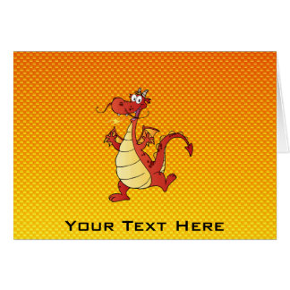 Cartão Dragão amarelo alaranjado