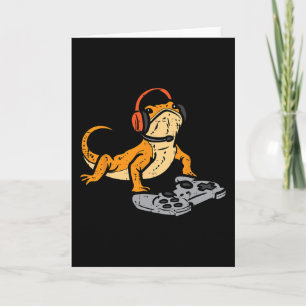 Cartão Dragão Barbudo Video Game Humor Gamer Animal Homen