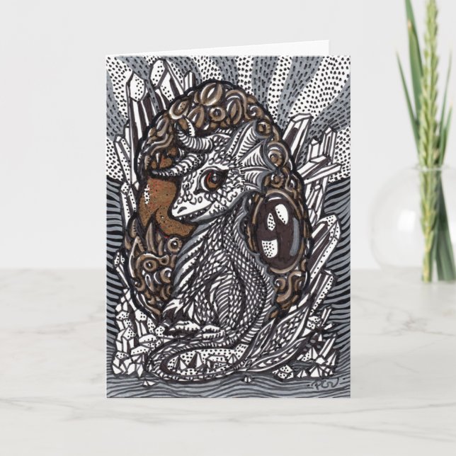 Cartão Dragão bebê (Frente)