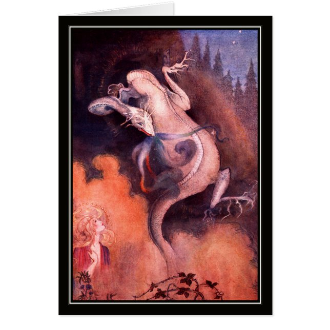 Cartão Dragão branco de Florence Mary Anderson (Frente)