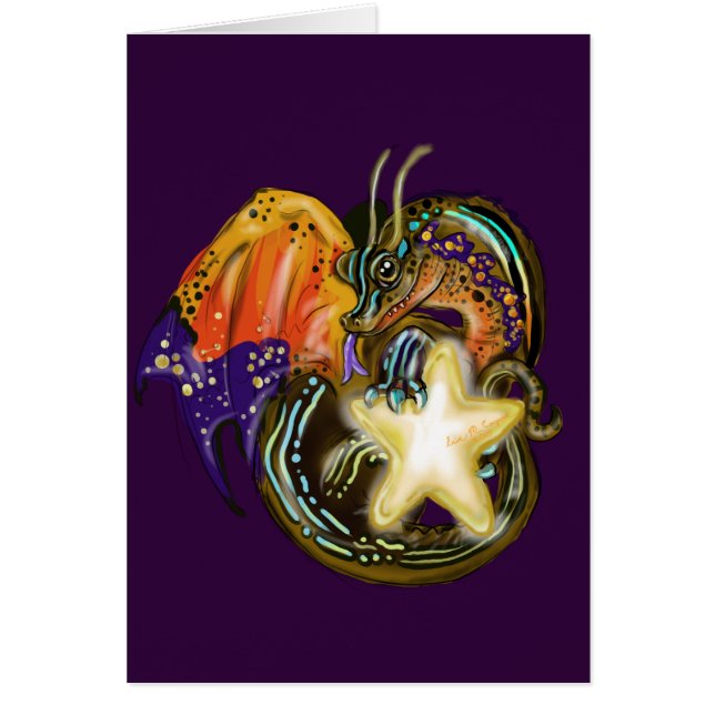 Cartão Dragão brilhante (Frente)