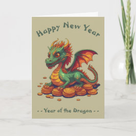 Cartão Dragão Chinês Ano Novo