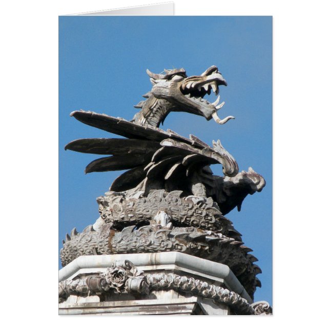 Cartão Dragão, City Hall, Cardiff, País de Gales, Reino U (Frente)