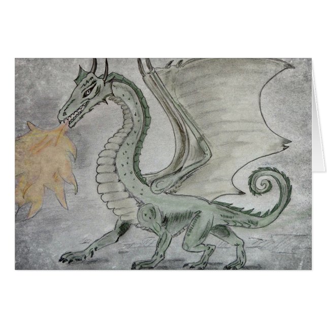 Cartão Dragão de Breve-Fogo (Frente Horizontal)