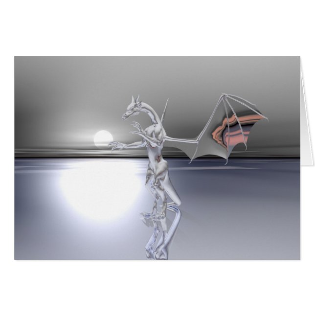 Cartão Dragão De Gelo Do Frio (Frente Horizontal)