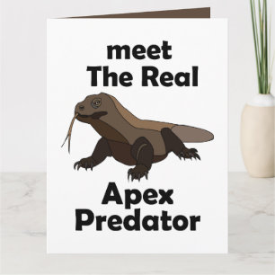 Cartão Dragão de Komodo Verdadeiro Predador Apex Aniversá