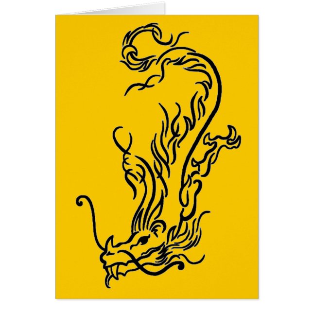 Cartão Dragão de mergulho (Frente)