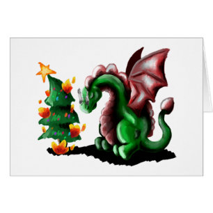 Cartão Dragão de Natal Feliz