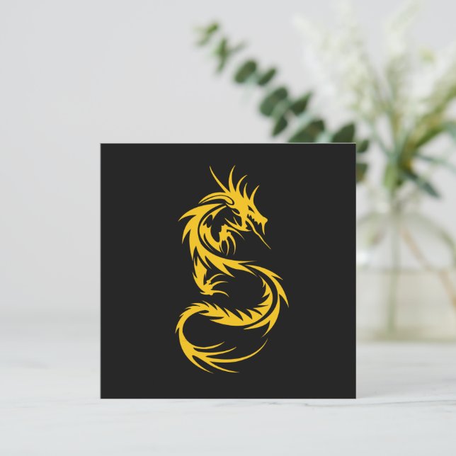 Cartão Dragão do Dourado (Em pé/Frente)