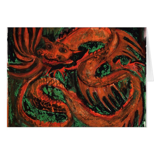 Cartão Dragão do fogo (Frente Horizontal)