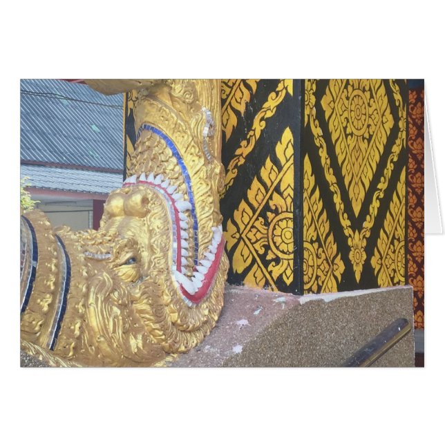 Cartão Dragão do Naga em Chiang Mai, Tailândia (Frente Horizontal)