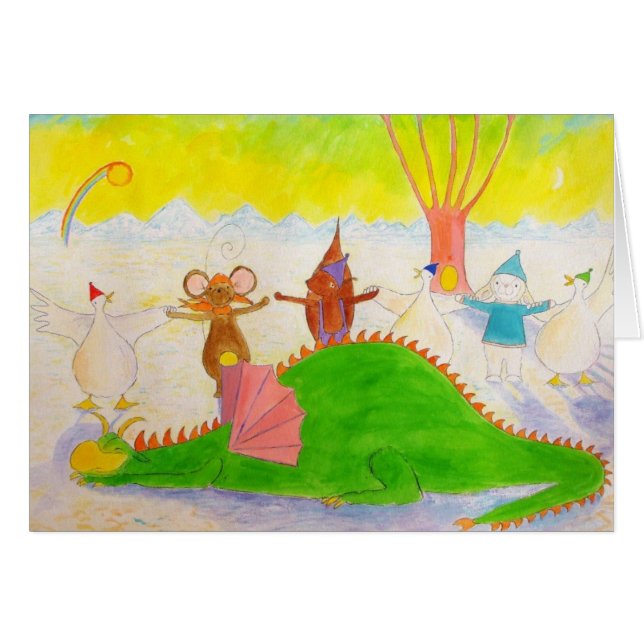 Cartão dragão do sono (Frente Horizontal)