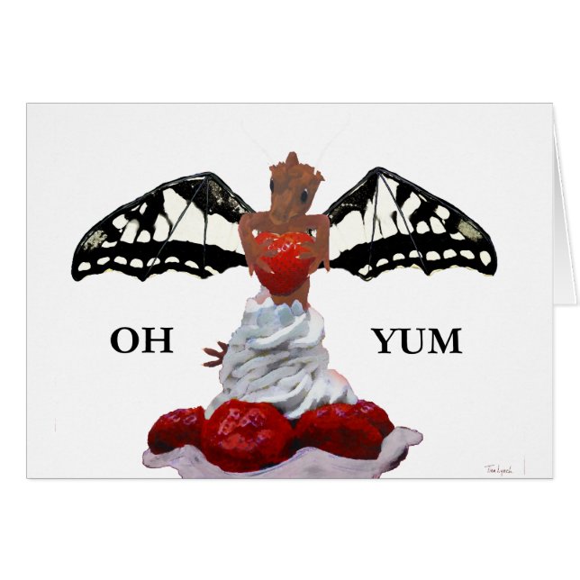 Cartão dragão e morango (Frente Horizontal)