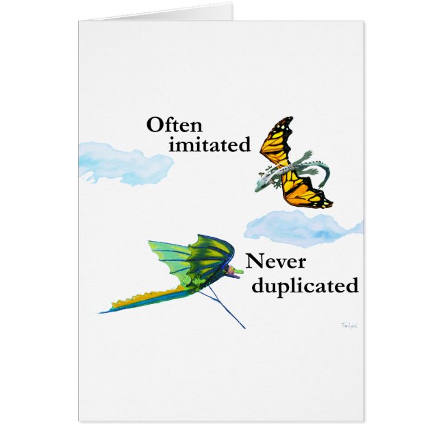 Cartão dragão e pipa (Frente)