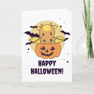Cartão Dragão Em Pumpkin Sweet Dragon Feliz Dia das Bruxa