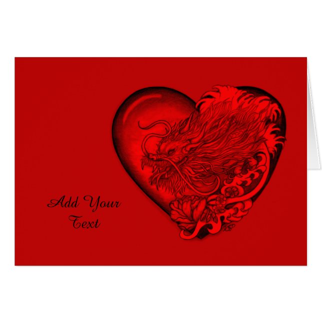 Cartão Dragão Heart (Frente Horizontal)
