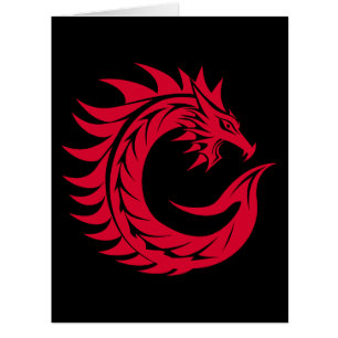 Cartão Dragão - Letra Estiletada C, Dragão - Alfabeto, Mo