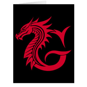 Cartão Dragão - Letra Estiletada G, Dragão - Alfabeto, Mo