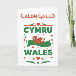 Cartão Dragão Vermelho Cymru País de Gales