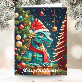 Cartão Dragão Vintage No Natal ai