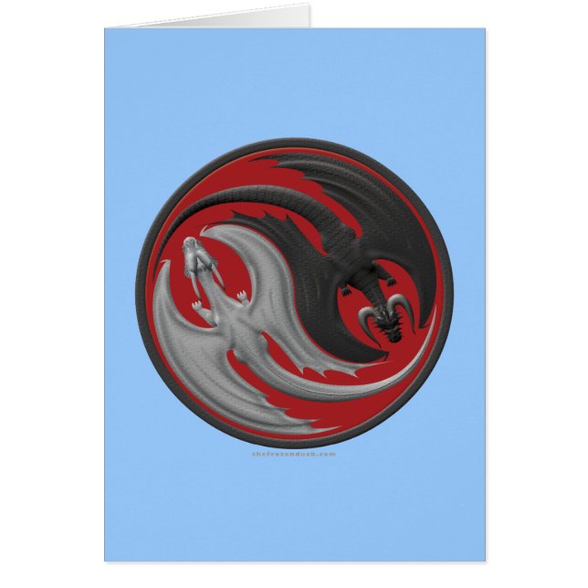 Cartão Dragão Yin-Yang (Frente)
