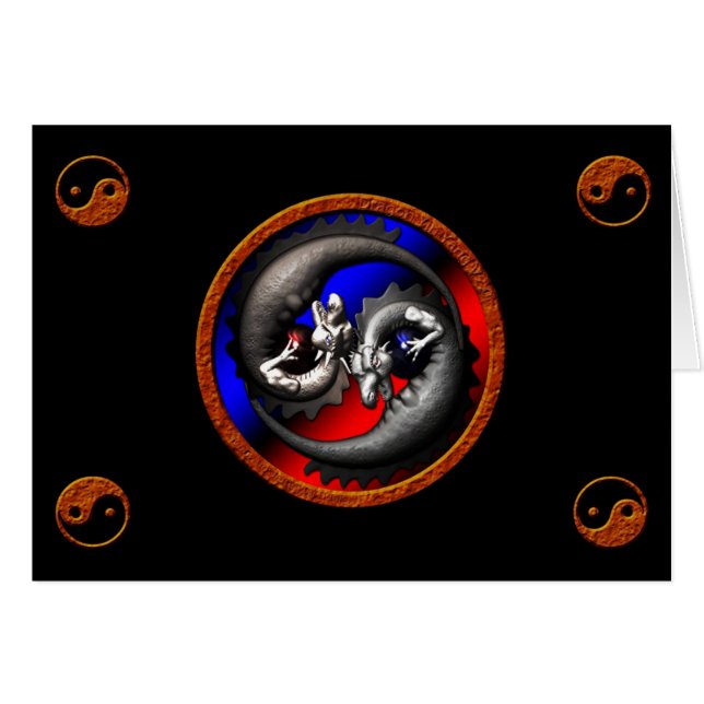 Cartão Dragão Yin-Yang (Frente Horizontal)