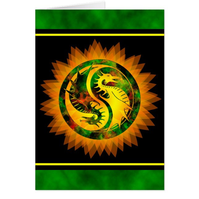 Cartão Dragão Yin Yang (Frente)