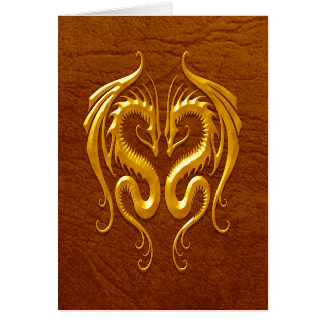 Cartão Dragões do ferro, marrons (Frente)