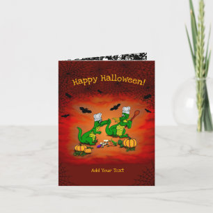 Cartão Dragões - Feliz Halloween! Hoje eu cozinho