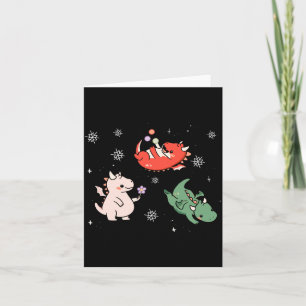 Cartão Dragões feliz natal dragão engraçado mitológico