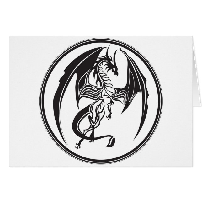 Cartão Dragões magros... (Frente horizontal)
