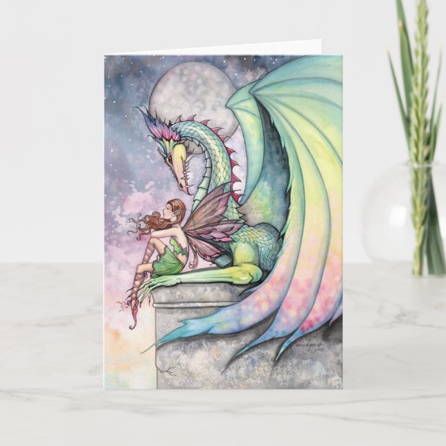 Cartão Dragon Fairy Card por Molly Harrison (Frente)