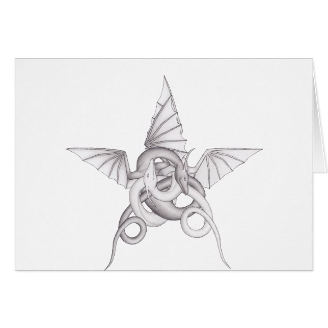 Cartão Dragon Pentagram (Frente Horizontal)