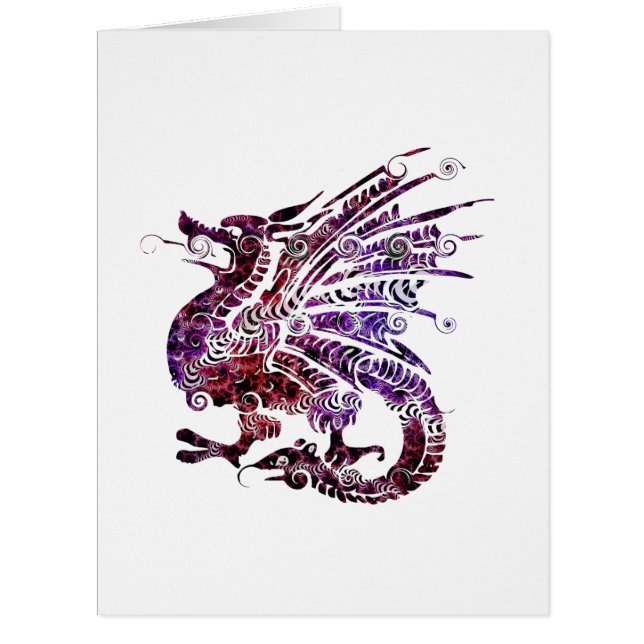 Cartão Dragon Spirit Animal Emblem Totem Invent (Frente)