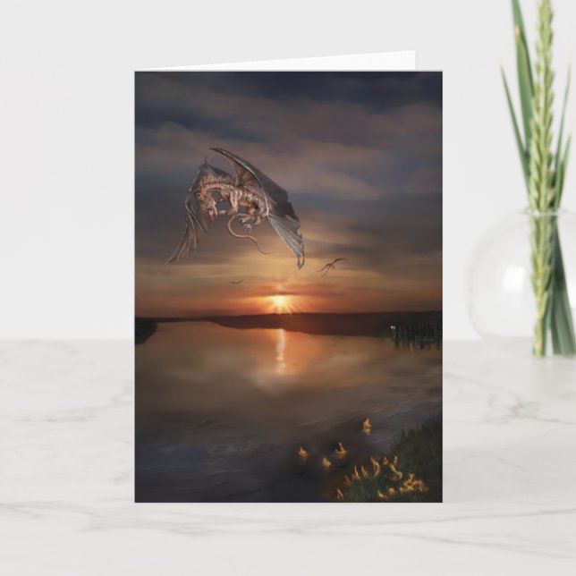 Cartão Dragon Sunset (Frente)