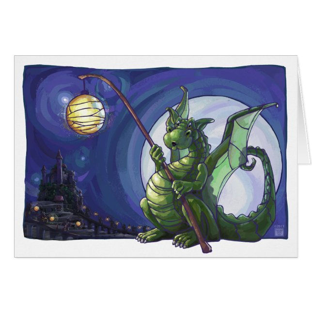 Cartão Dragon Watch Art (Frente Horizontal)