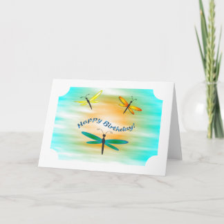 Cartão Dragonflies Birthday Card