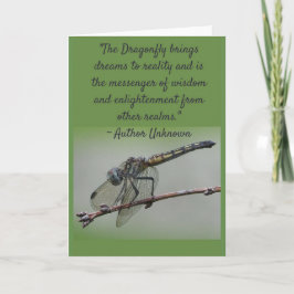 Cartão Dragonfly Quote Greeting Card 2, Blank Inside