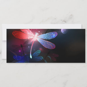 Cartão Dragonfly vermelha