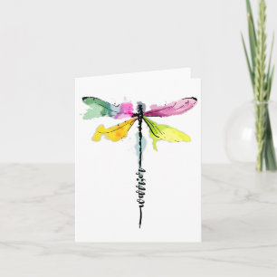 Cartão Dragonfly Warrior Semicolon Prevenção Suicídio Awa
