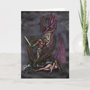Cartão Dragonslayer Fantasy Art Card
