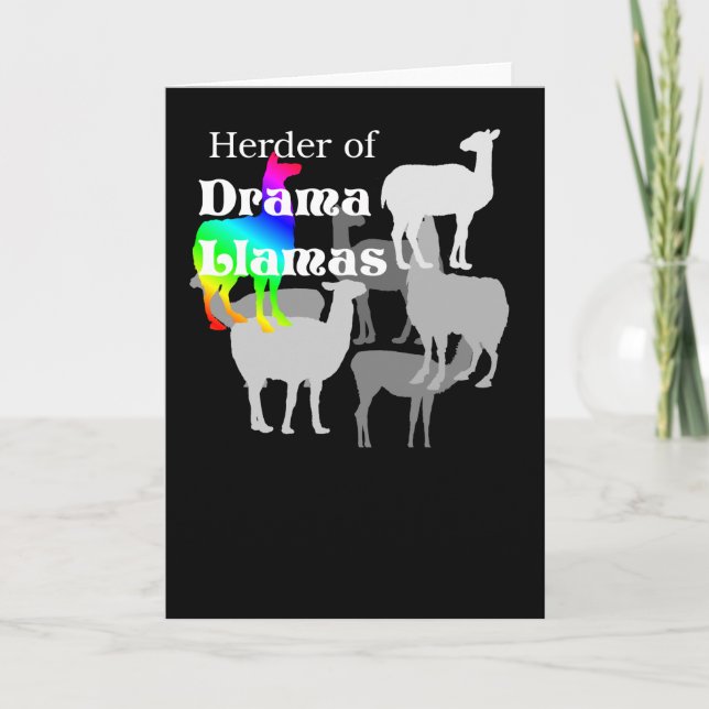 Cartão Drama Llama Herder Notecard (Frente)