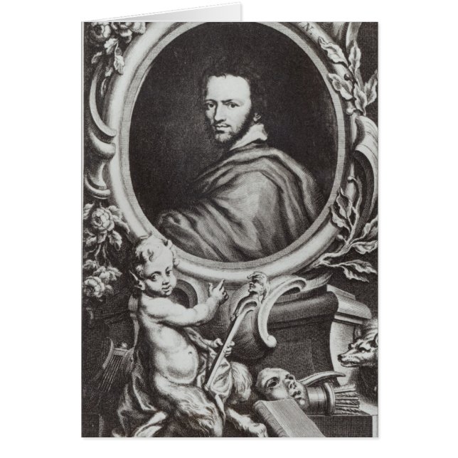 Cartão Dramaturgo do inglês de Ben Jonson (Frente)