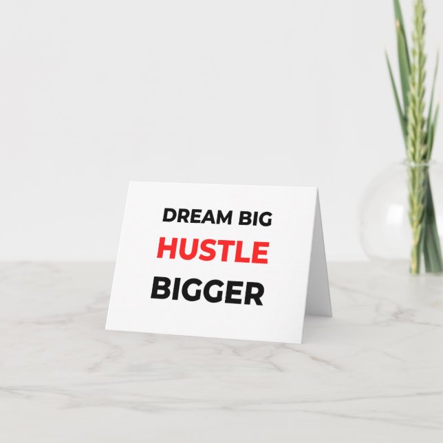 Cartão Dream Big Hustle Bigger 2 (Frente)