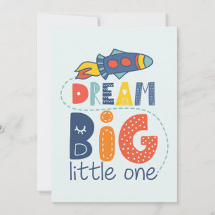 Cartão Dream Big Little One Rocket