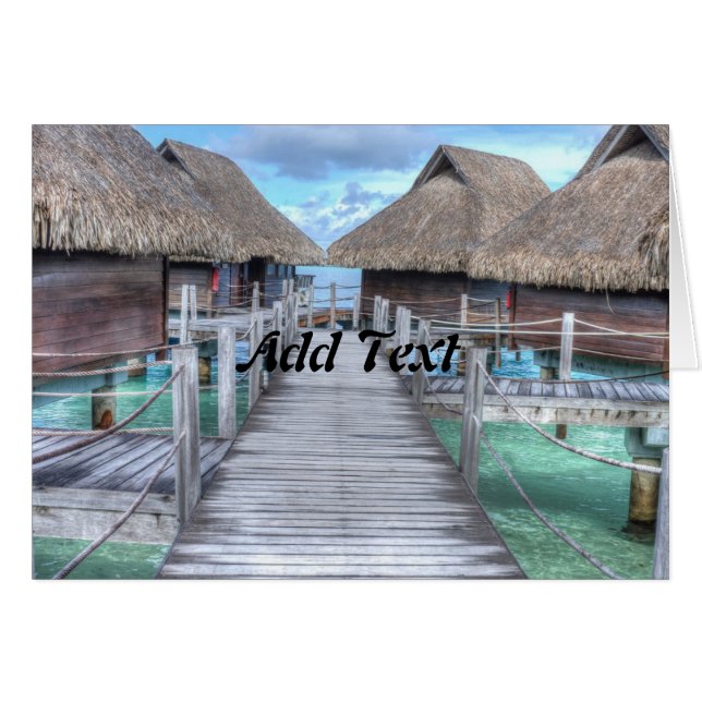 Cartão Dream Vacage Bora Bora Bora Overwater Bungalows (Frente Horizontal)